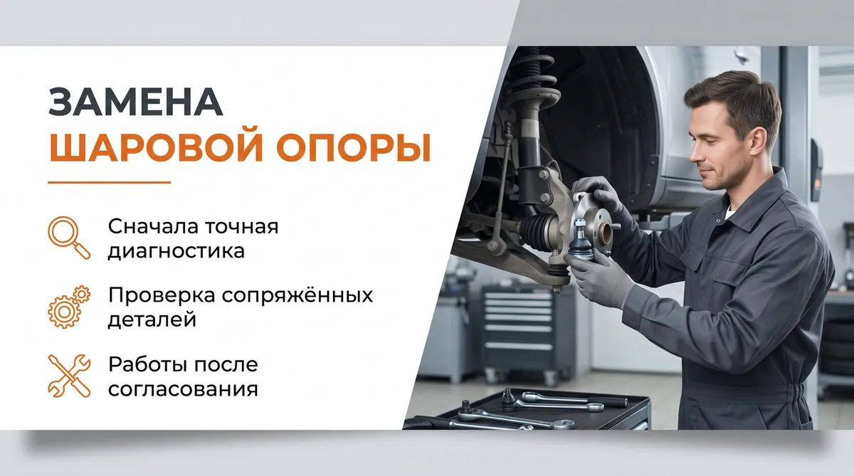 Замена шаровой опоры